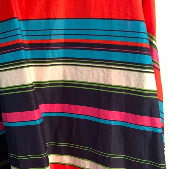 Kasper Red and Blue Fit and Flare Midi Dress - Picture 5 of 11